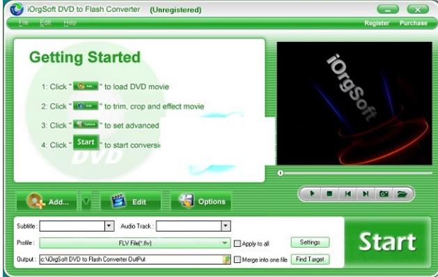 IOrgSoft DVD to Flash Converter