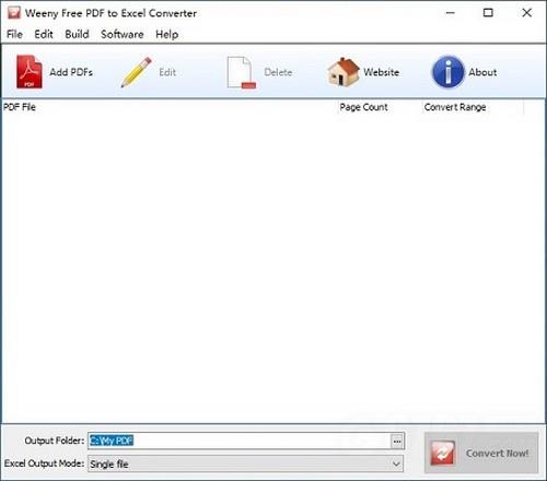 Weeny Free PDF to Excel Converter