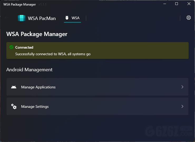 WSA Package Manager